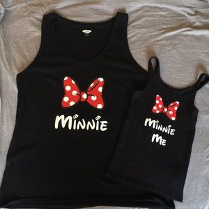 Custom Minnie Mouse Mother/daughter tops.